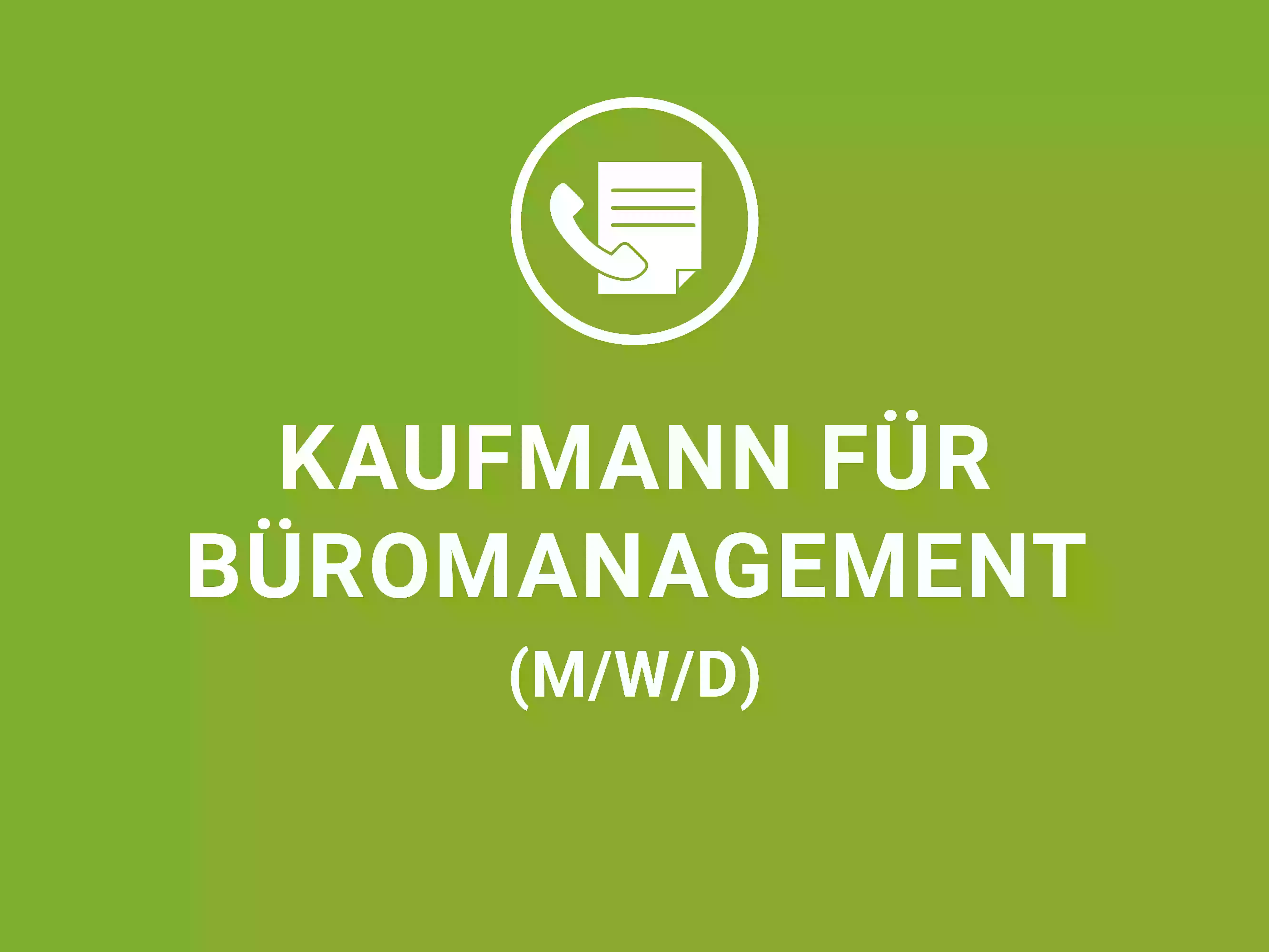 Ausbildungskachel Kaufmann/-Frau für Büromanagement